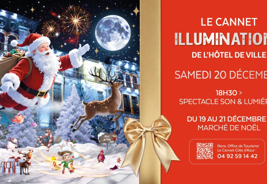 Illuminations de l’Hôtel de ville du Cannet_Le Cannet