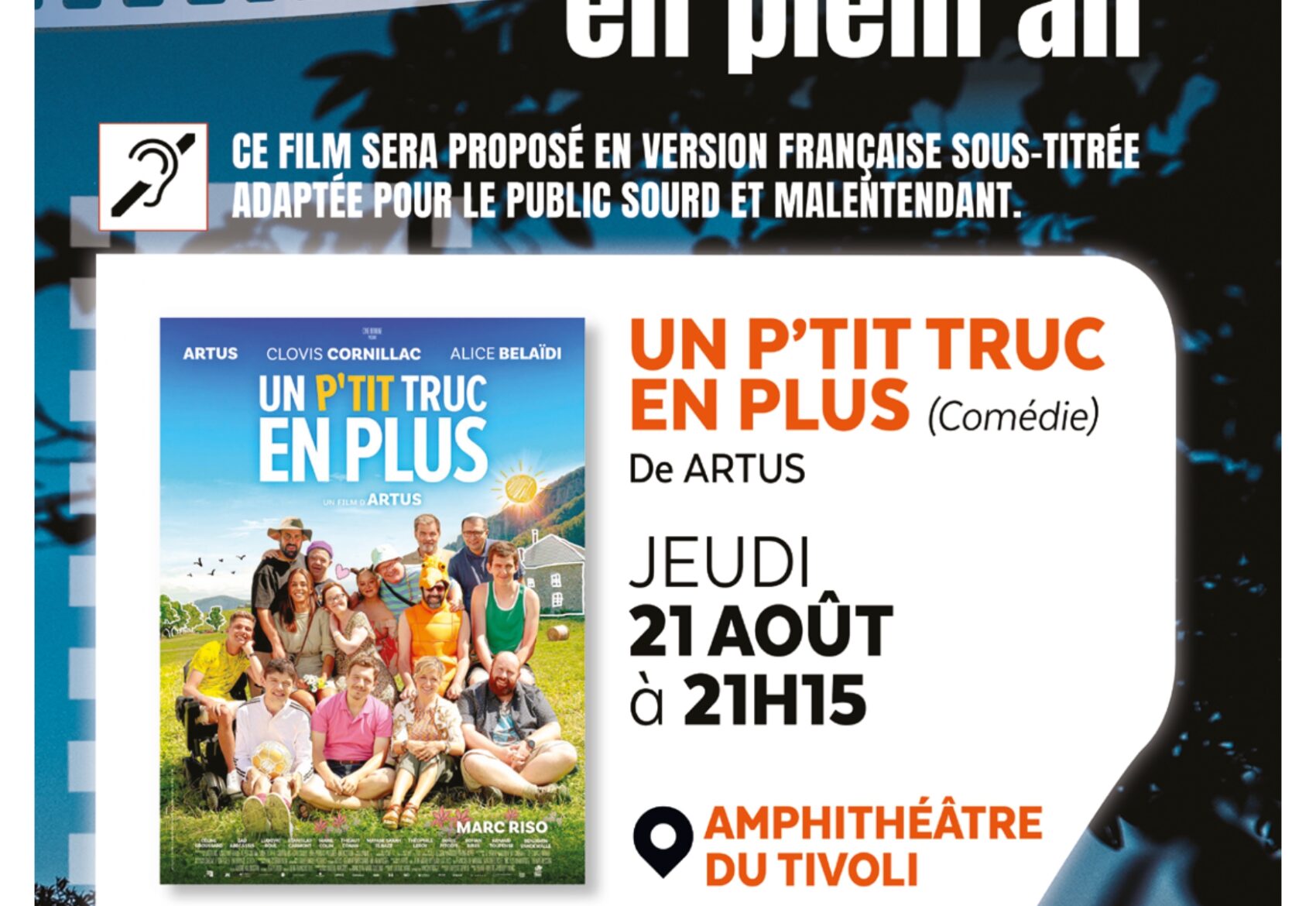 Cinéma en plein air - "Un p'tit truc en plus"_Le Cannet