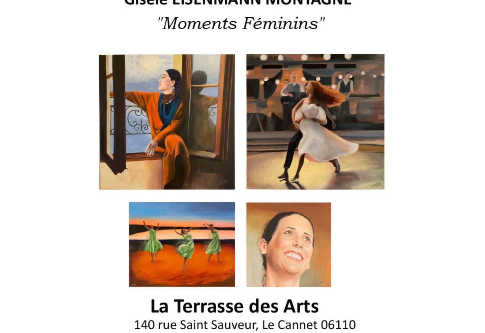 Exposition intitulée " Moments Féminins" de Gisèle EISEMANN MONTAGNE_Le Cannet