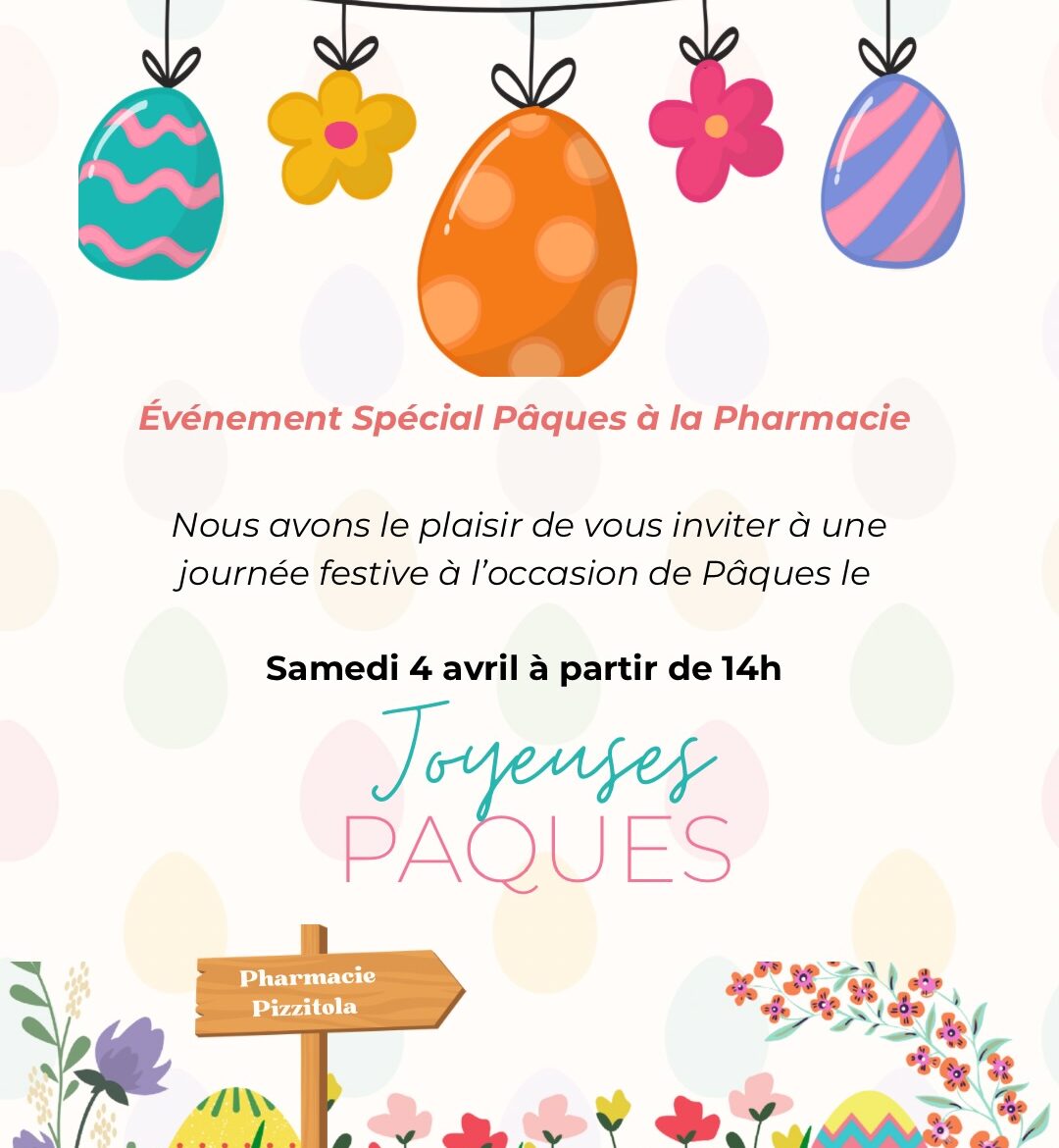 Evénement spécial Pâques à la pharmacie Pizzitola_Le Cannet