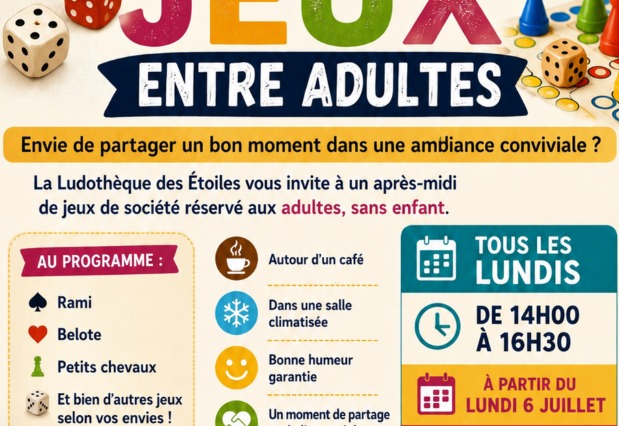 Café & jeux entre adultes à la Ludothèque des étoiles_Le Cannet
