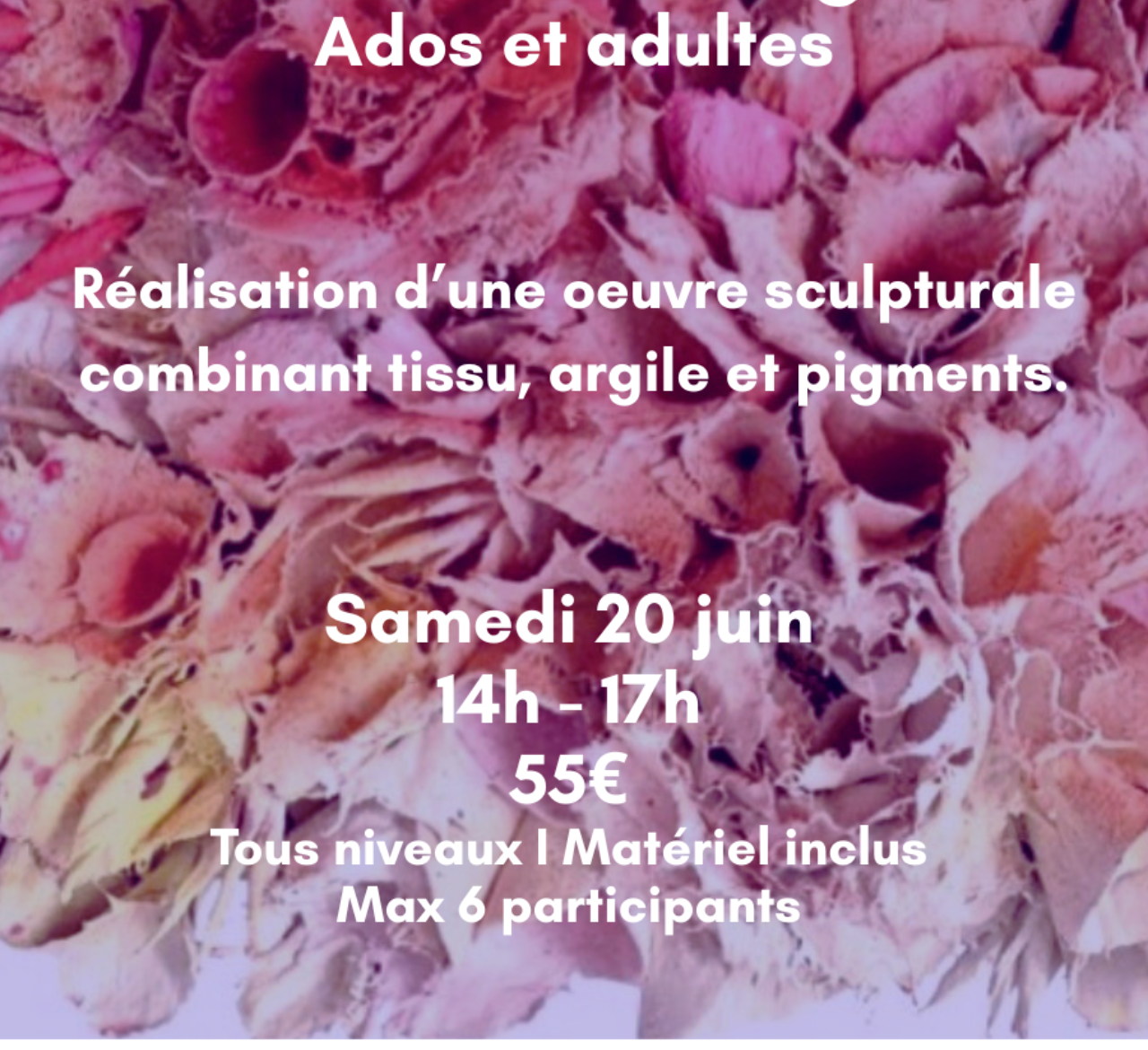 Atelier de création "les fleurs d'argile" par Reliance_Le Cannet
