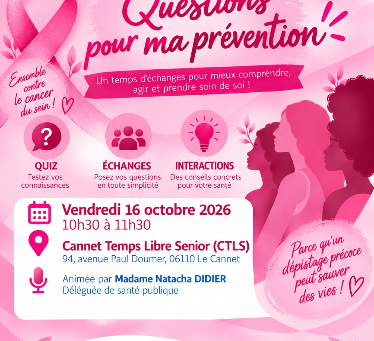 Questions pour ma prévention Octobre Rose_Le Cannet